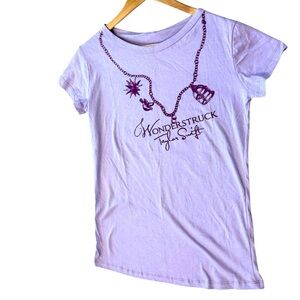 Taylor Swift S Never worn very rare “Wonderstruck” lilac Purple Fitted Polo Tee
